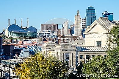 Kansas City View of Downtown Stock Photo