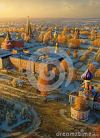 Kansk, Krasnoyarskiy Kray, Russia. Generative AI. Stock Photo