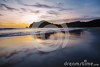 Kantiang Bay sunset in Koh Lanta Krabi Thailand at the beach Stock Photo