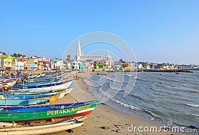 Kanyakumari Beach Editorial Stock Photo