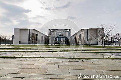 The Kanzleramt view from plaza Editorial Stock Photo
