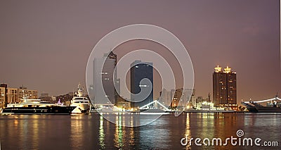 Kaohsiung City by Night Stock Photo