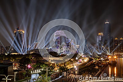 Kaohsiung Music Center at Night Editorial Stock Photo