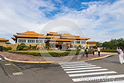 Asian Architecture Monastery of Fo Guang Shan Buddha Museum in Kaohsiung, Taiwan Editorial Stock Photo