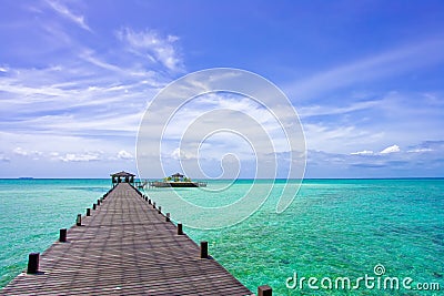 Kapalai Island Resort Stock Photo