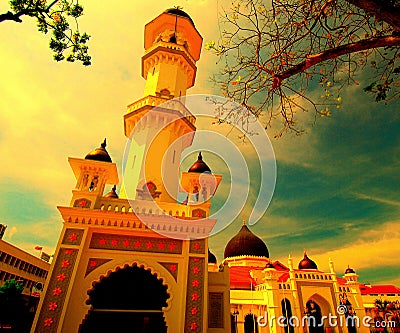 Kapitan Keling Mosque Editorial Stock Photo