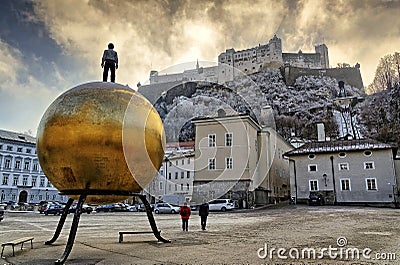 The Kapitelplatz in Salzburg Editorial Stock Photo