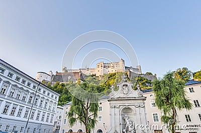 Kapitelplatz square at Salzburg, Austria Stock Photo