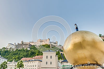 Kapitelplatz square at Salzburg, Austria Stock Photo