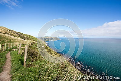 Kapiti Coast trail escarpment Stock Photo