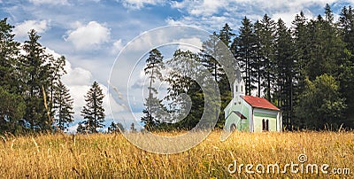 Kaple Panny Marie Bolestne - Chapel of Our Lady of Sorrows, Frymburk, Czech republic Editorial Stock Photo