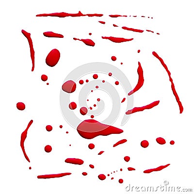 Drops of blood Vector Illustration