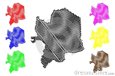 Kara Region Togolese Republic, Regions of Togo map vector illustration, scribble sketch Kara map Vector Illustration