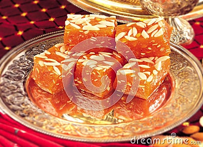 Karachi Halwa Antique Style Stock Photo