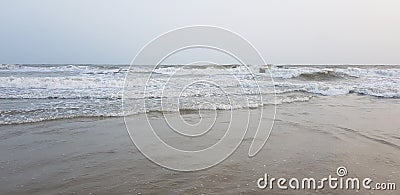 karachi hawksbay beach view. sky and sea waves Stock Photo