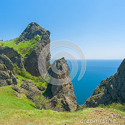 Karadag volcanic mountain range Stock Photo