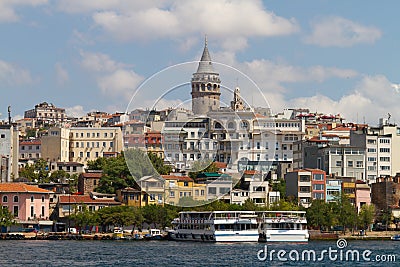 Karakoy and Galata Tower Stock Photo