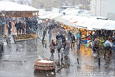 Karakoy Pier and fish market Stock Photo