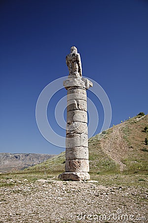Karakus Tumulus (Monument Grave), Adiyaman, Turkey Stock Photo