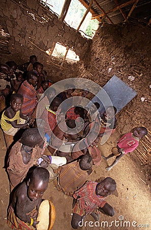 Karamojong children at school, Uganda Editorial Stock Photo