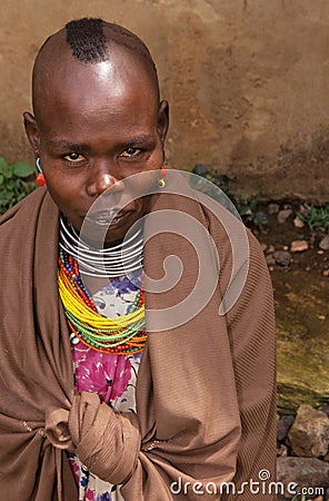 A Karamojong villager, Uganda Editorial Stock Photo