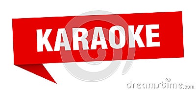 karaoke banner. karaoke speech bubble. Vector Illustration
