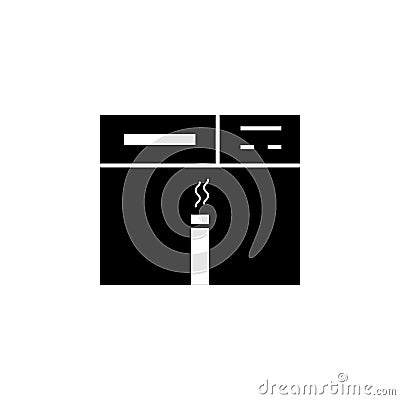 Karaoke, cigarette, nicotine icon. Element of karaoke icon. Premium quality graphic design icon. Signs and symbols collection icon Stock Photo