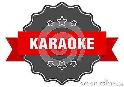 karaoke label. karaoke isolated seal. sticker. sign Vector Illustration