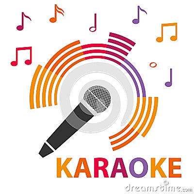 Karaoke microphone Vector Illustration