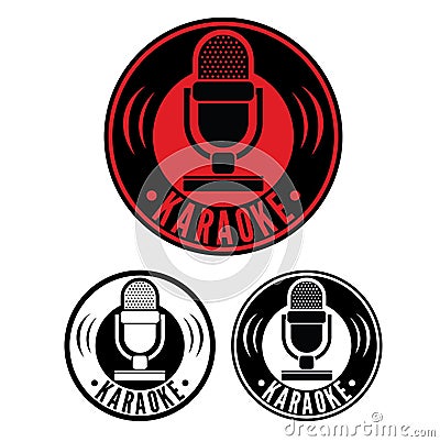 Karaoke Microphone symbol Vector Illustration