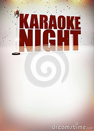 Karaoke music poster Stock Photo