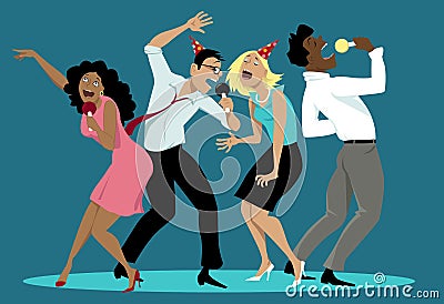 Karaoke night Vector Illustration