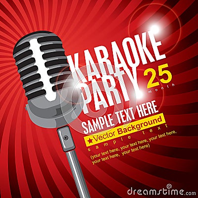 Karaoke parties Vector Illustration