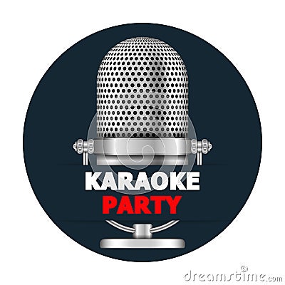 Karaoke Party Banner Vector Illustration