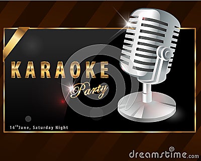 Karaoke party poster - vector eps10 Vector Illustration