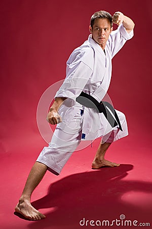 Karate Black Belt Stock Photo