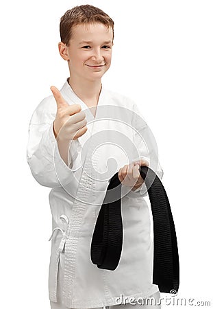 Karate boy Stock Photo