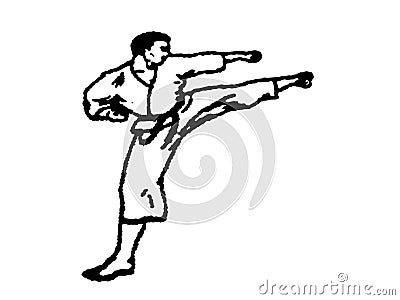 Karate fighter Stock Photo