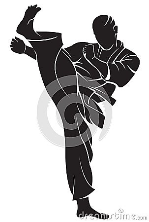 Karate fighter Vector Illustration