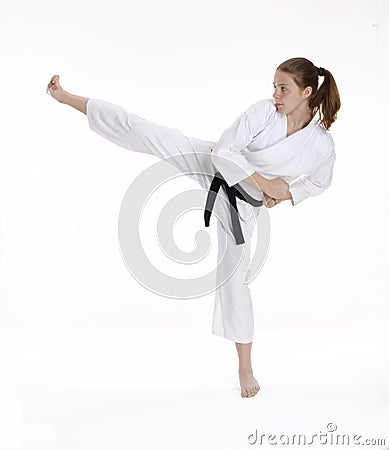 Karate girl. Stock Photo