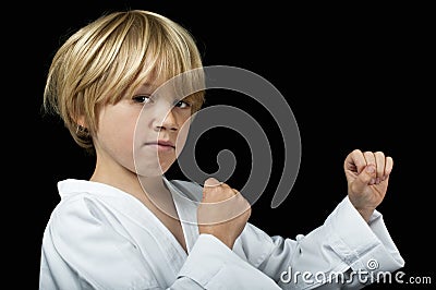 Karate kid Stock Photo