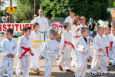 Karate kids Editorial Stock Photo