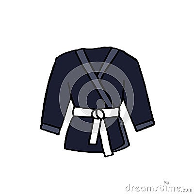 Karate suit doodle icon Cartoon Illustration