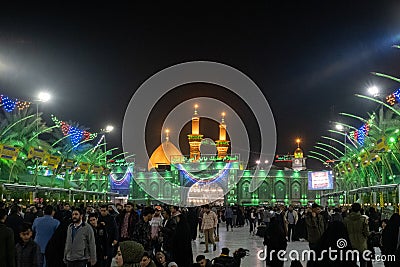 photo of the holy shrine of imam abbas in Karbala city Editorial Stock Photo