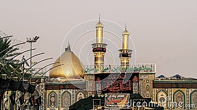 Karbala/Iraq- June 09 2020: Holy Shrine of Hazrat Imam Hussain HD Editorial Stock Photo