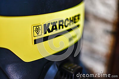 Karcher logo on their top vaccum cleaner model Editorial Stock Photo