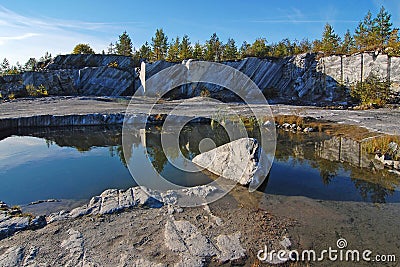 Karelia. Marble Canyon Stock Photo