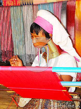 Karen Long Neck Villages, Mueang Chiang Rai District, Thailand Editorial Stock Photo