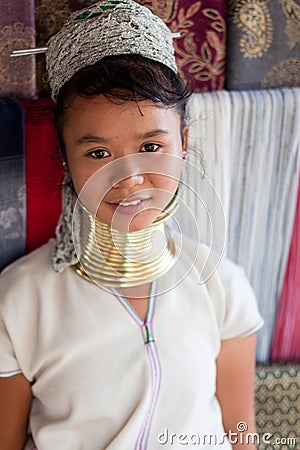 Karen tribe girl Stock Photo