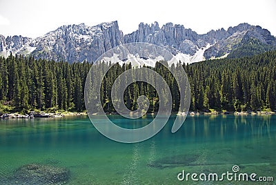 Karersee,Italy Stock Photo